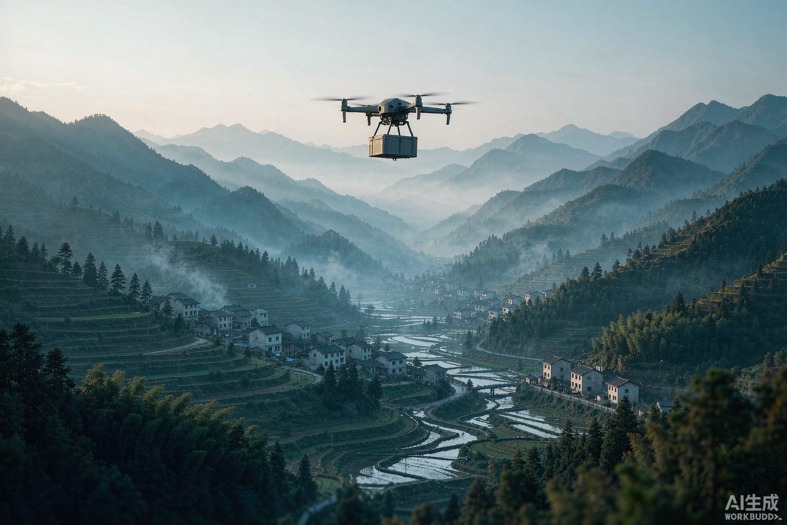 无人机低空物流应用场景示意图